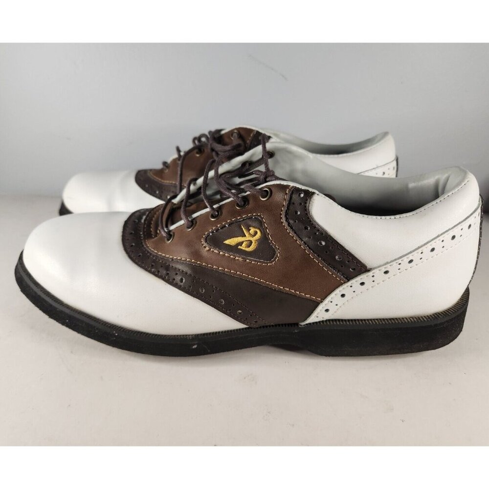 Brooks White And Brown Men Golf Shoe Size 10 Used